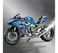 PuLaif Collection Cadeau De Collection En Alliage 1:9 Pour Kawasaki Pour Ninja H2R Décorations Bureau Modèle Moto Simulation(Turquesa)