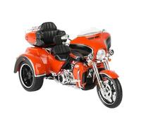 PuLaif Collection Jouets De Collection Pour Motos 1/12 Pour Harley Pour Davidson CVO 2021 Décorations Bureau Trikes Véhicules Moulés Sous Pression(Orange)