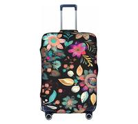 PULaif Cool Drum Sets Housse de protection pour boîte de voyage, housse de bagage de voyage, protection de valise pour 45,7 à 81,3 cm, housse de valise, Fleurs Boho colorées, XL