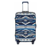PULaif Cool Drum Sets Housse de protection pour boîte de voyage, housse de bagage de voyage, protection de valise pour 45,7 à 81,3 cm, housse de valise, Motif tribal maori polynésien bleu, S