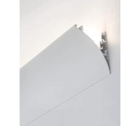 PULaif Corniches de Plafond, Tailles Multiples Blanches de la Manche LED de Moulage de Couronne en métal avec des vis(6.8m (22.4ft))