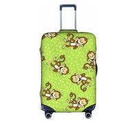 PULaif Housse de protection pour boîte de voyage en tissage africain, housse de bagage de voyage, protection de valise de 45,7 à 81,3 cm, housse de valise, Green Clever Monkey, XL