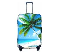 PULaif Housse de protection pour boîte de voyage, housse de protection pour valise de 45,7 à 81,3 cm, housse de valise, Palmiers et mer bleue, L