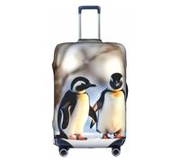 PULaif Housse de protection pour boîte de voyage Loon Nature Bird - Housse de protection pour valise de 45,7 à 81,3 cm, Jeunes pingouins avec neige, S