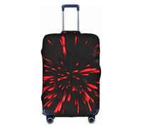 PULaif Housse de protection pour boîte de voyage rouge et noire - Explosion éclatante - Pour valise de 45,7 à 81,3 cm, Explosion Burst Rouge et Noir, XL