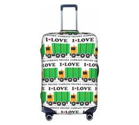 PULaif Housse de protection pour valise de voyage avec tournesols jaunes de 45,7 à 81,3 cm, I Love Darbage Trucks, L