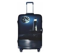 PULaif Housse de protection pour valise de voyage de 45,7 à 81,3 cm Motif coccinelle Rouge, Phare Moonlight, L