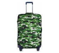 PULaif Housse de protection rustique en bois de grange ancienne, housse de protection pour valise de 45,7 à 81,3 cm, housse de valise, camouflage vert, L