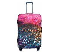 PULaif Housse de protection rustique en bois de grange ancienne, housse de protection pour valise de 45,7 à 81,3 cm, housse de valise, Paillettes scintillantes., M