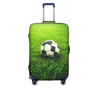 PULaif Housse de protection rustique en bois de grange ancienne, housse de protection pour valise de 45,7 à 81,3 cm, housse de valise, Green Grass Football, XL