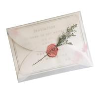 PULaif Invitation à Une fête prénuptiale, Lot de 10 Cartes d'invitation de Mariage et enveloppes translucides Transparentes, Plusieurs Tailles(19X14CM)