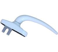 PuLAif Poignées de en PVC, Serrures de, poignée de, serrure en alliage d'aluminium, accessoires universels de porte et de à rotation en ligne blanche/noire (couleur: blanc, ta