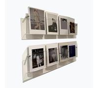 PULaif Porte-revues Mural réglable, Présentoir à journaux Mural à 2 Niveaux en Acrylique Transparent Moderne(120cm(47.2in))