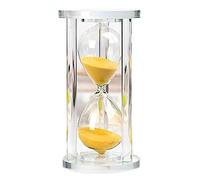 PULaif Sablier, sablier, sablier, sablier en Cristal Transparent, Horloge Artisanale 15/30/60 Minutes (Jaune/Violet)(Couleur : B, Taille : 60 Minutes) (Color : A, Size : 15 Minutes)