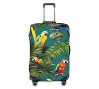 PULaif Women in Ancient Egypt Housse de protection pour boîte de voyage, housse de valise pour 45,7 à 81,3 cm, housse de valise, Plantes tropicales et perroquets, XL