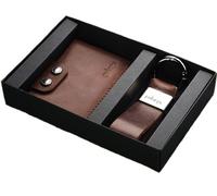 Pularys gift set homme cuir portefeuille Hobby et porte-clés marron 189414102