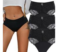 PULCHR Culotte Menstruelle Absorbante, Aucune Trace Dentelle Culotte Règles, Sexy Culotte Menstruelle Anti Fuite Protection Hygiénique Periodique