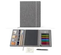 Pulchrum Étui folio A4 pour Rocketbook format lettre 21,6 x 27,9 cm, Wave, Everlast, Fusion, Panda, Portfolio Organizer avec photos, boucle pour stylo, porte-cartes de visite, ruban marque-page