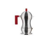 Alessi MDL02/6 R Cafetière Espresso Poignée/Pommeau Fonte d'Aluminium/Polyamide Rouge
