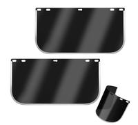 PULCINELLI Lot de 2 verres de rechange pour visière de protection | Visière de protection intégrale en plastique, 39 x 20 cm, visière de rechange pour casque pour rectification, soudure