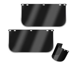 PULCINELLI Lot de 2 verres de rechange pour visière de protection | Visière de protection intégrale en plastique, 39 x 20 cm, visière de rechange pour casque pour rectification, soudure