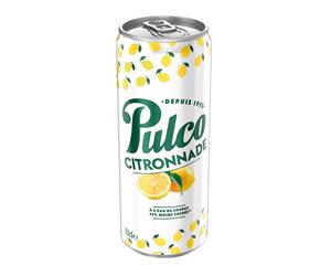 Pulco Citronnade à l'eau de source - Lot de 12 canettes slim de 33 cl