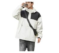 Pulcykp Veste d'alpinisme épaisse 2 en 1 pour homme - Manteau polaire pour l'automne et l'hiver - Chaud - Pour l'extérieur et le camping, blanc, XXL