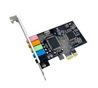 Puleuroy Carte Son Intégrée pour Ordinateur de Bureau PCI-E 5.1 avec Son Numérique 3D pour Les Jeux et la Musique. Son Stéréo 24 Bits avec Champ de Réverbération, Compatible avec Win7.