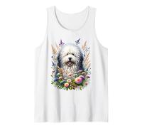 Puli Dog Summer Wildflowers Illustration Débardeur