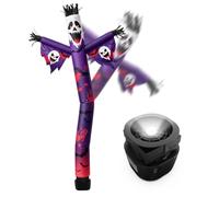 Puligoth Tube gonflable pour Halloween avec souffleur et lumière 2,1 m | Homme dansant agitant pour décoration de cour d'Halloween, maison hantée, publicité de vitrine, fête effrayante à l'intérieur