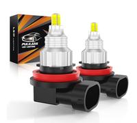 Pulilang Ampoule H11 H8 H9 LED, Phare antibrouillard H11 H8 H9 80W 16000LM 3500K Jaune, Mini Design 1:1, Phare H11 LED pour voiture, moto et camion, Prêt pour CANBUS, Deux Ampoules