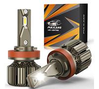 Pulilang Ampoule LED H11 H8 H9, 120W 24000LM, CSP Chips 6000K Blanc Extrêmement Lumineuses, Lampe H11 LED pour éclairage avant, Phares pour Voiture et Moto, Remplace Halogènes et Xénon 2 Ampoules