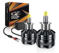 Pulilang Ampoules H3 LED, 360° 96 CSP Chips 8 Côtés 800% Plus Lumineuse Ampoule 30000LM 150W 6500K Blanc LED H3 Voiture & Moto Pour Canbus Sans Erreur, Étanche IP68 Plug And Play, Lot De 2