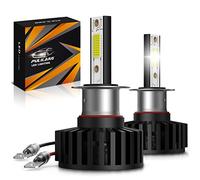 Pulilang Ampoules H3 LED de Phare, LED H3 Faisceau Haut 60W (2 x 30W) 12000LM Antibrouillard Blanc Froid 6500K 300% Luminosité 1:1 Lampes de Remplacement pour Voiture Halogène et Xénon, 2 Lampes