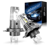 Pulilang Ampoules H4 LED 16000LM, 2023 Nouveau 6500K Blanc 12V LED H4 HB2 9003 Véhicule Phares 400% Luminosité H4 Feux de Croisement Route, Anti Erreur Canbus, Remplacer Lampes Halogène & Xénon, 2PCS