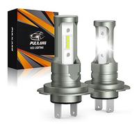 Pulilang Ampoules H7 LED, 55W 20000LM 6500K Blanc 500% de luminosité, H7 LED Voiture Anti Erreur Canbus, 1:1 Mini Taille Non Polarité pour Remplacement de Phare Halogène de Voiture et Moto, 2 Lampe