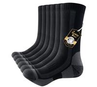 PULIOU Chaussettes Chaudes Homme Femme, Chaussettes de Randonnée en Laine Mérinos, Chaussette Hiver Convient pour Course à Pied, RandonnéE, Ski, 3 Paires