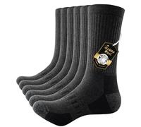PULIOU Chaussettes Chaudes Homme Femme, Chaussettes de Randonnée en Laine Mérinos, Chaussette Hiver Convient pour Course à Pied, RandonnéE, Ski, 3 Paires