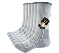 PULIOU Chaussettes Chaudes Homme Femme, Chaussettes de Randonnée en Laine Mérinos, Chaussette Hiver Convient pour Course à Pied, RandonnéE, Ski, 3 Paires