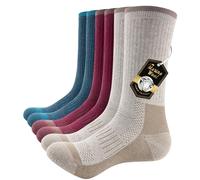 PULIOU Chaussettes Chaudes Homme Femme, Chaussettes de Randonnée en Laine Mérinos, Chaussette Hiver Convient pour Course à Pied, RandonnéE, Ski, 3 Paires
