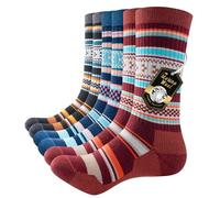 PULIOU Chaussettes Chaudes Homme Femme, Chaussettes de Randonnée en Laine Mérinos, Chaussette Hiver Convient pour Course à Pied, RandonnéE, Ski, 3 Paires