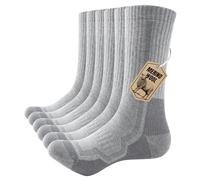 PULIOU Chaussettes Chaudes Homme Femme, Chaussettes de Randonnée en Laine Mérinos, Chaussette Hiver Convient pour Course à Pied, RandonnéE, Ski, 3 Paires