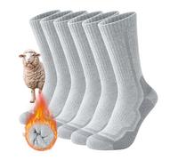 PULIOU Chaussettes Chaudes Homme Femme, Chaussettes de Randonnée en Laine Mérinos, Convient pour Course à Pied, RandonnéE, Ski, 3 Paires