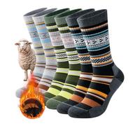 PULIOU Chaussettes Chaudes Homme Femme, Chaussettes de Randonnée en Laine Mérinos, Convient pour Course à Pied, RandonnéE, Ski, 3 Paires