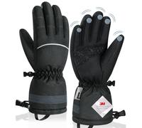 PULIOU Gants Hiver Hommes Et Femme, Gants Chauffants Moto Imperméables, Gant Thermique, tactiles coupe-vent, Convient Pour Le Ski, Le Cyclisme, La Course à Pied Et La Randonné