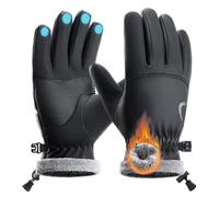 PULIOU Gants Hiver Hommes Et Femme, Gants Chauffants Moto Imperméables, Gant Thermique, tactiles Coupe-Vent, Convient pour Le Ski, Le Cyclisme, La Course à Pied Et La Randonné