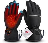 PULIOU Gants Hiver Hommes Et Femme, Gants Chauffants Moto Imperméables, Gant Thermique, tactiles coupe-vent, Convient Pour Le Ski, Le Cyclisme, La Course à Pied Et La Randonné