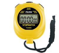 PULIVIA Chronomètre avec Compte à Rebours, Chronomètre Numérique Simple D'utilisation pour Le Sport, Compte à Rebours-Alarme-Bouton-Son, Pile AAA Incluse, Jaune