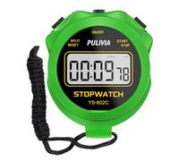PULIVIA Chronometre Sport avec Bouton Marche/Arrêt et Fonction Silencieux, sans Calendrier pour Utilisation Simplifiée, Chronomètre Numérique pour Eaîneurs, Enfants et Course à Pied, Vert