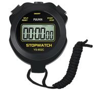 PULIVIA Chronomètre Sportif avec Silencieux et Bouton Marche/Arrêt, Pas de Calendrier pour Opération Facile, Chronomètre Numérique pour Les Entraîneurs pour Enfants Qui Gèrent la Natation, Noir